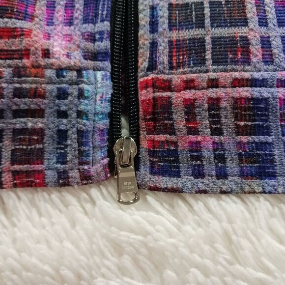 Erin London Womans Medium  Zip up Shacket. Multicolor. Cuff Sleeve. 2 Pockets... - Picture 2 of 15